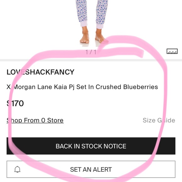 LoveShackFancy Crushed Blueberry Pajamas-Large - Picture 4 of 11